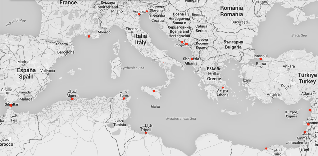MAPPA MEDITERRANEO